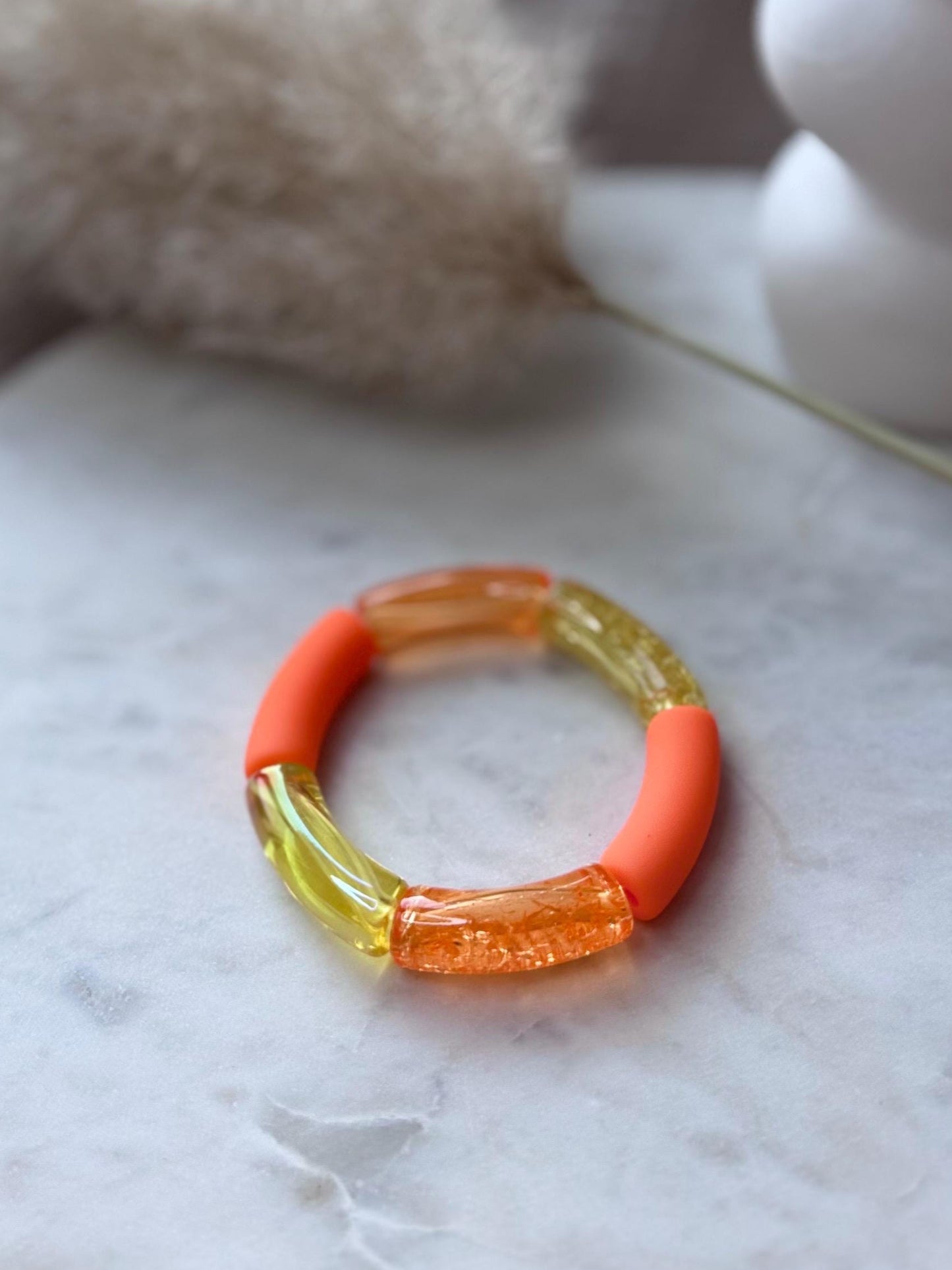 Bunter Armreif - Handgefertigtes Tube Armband für den perfekten Summer Look im Retrostil