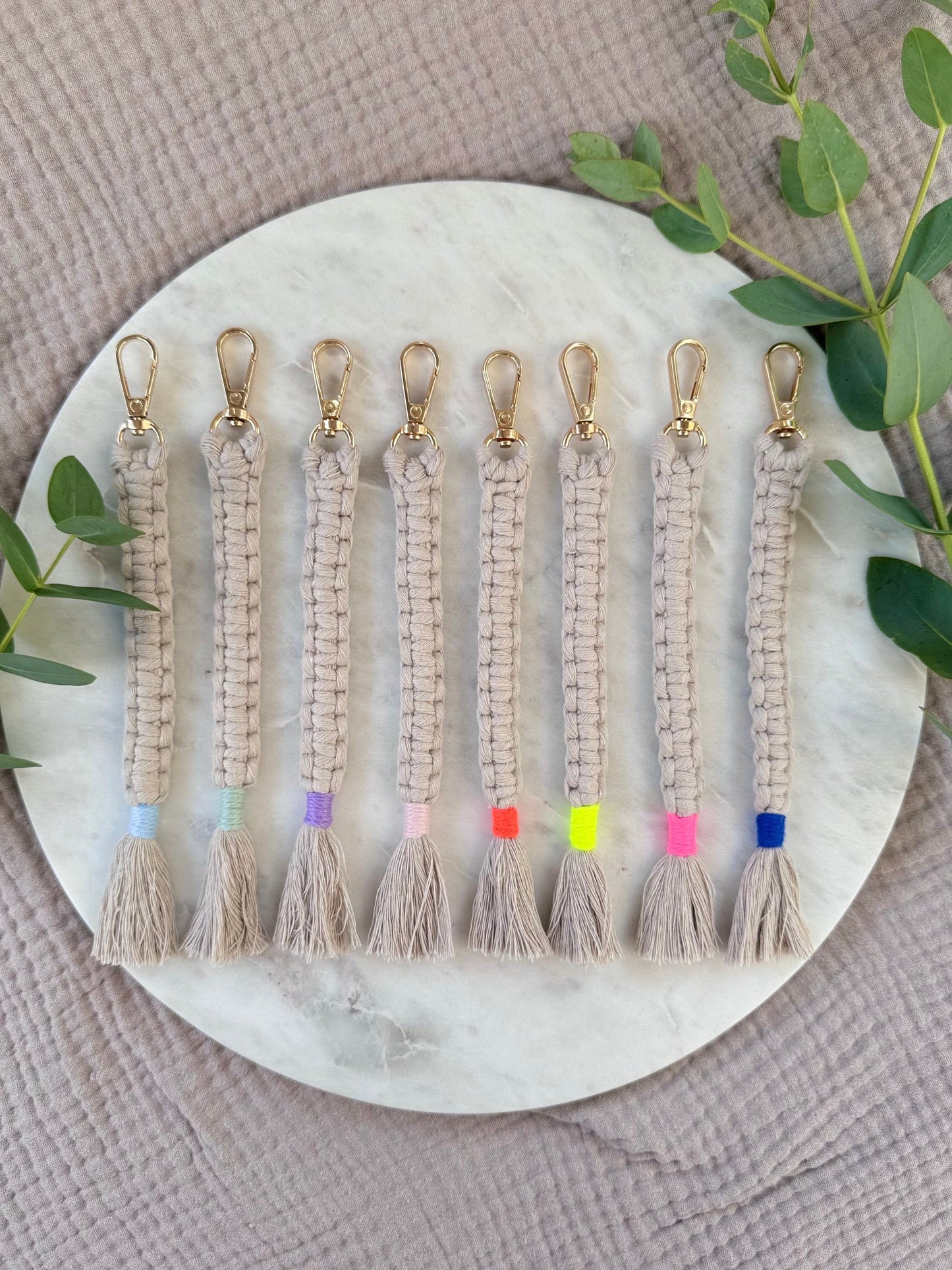 Handgefertigter Makramee Schlüsselanhänger - Boho Scandi Style Accessoire
