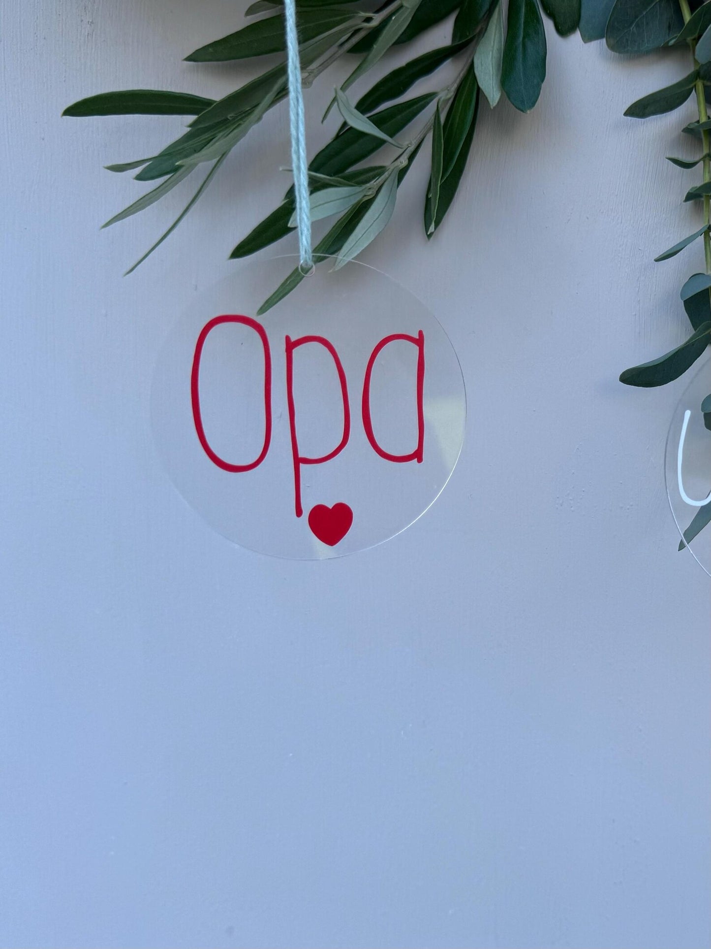Personalisierter Weihnachtsanhänger - Oma Opa Mama Papa Baumschmuck