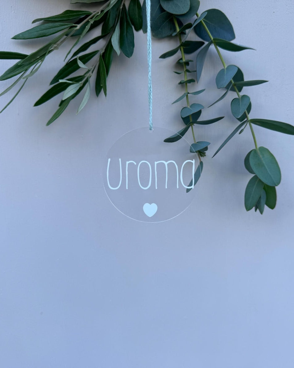 Personalisierter Weihnachtsanhänger - Oma Opa Mama Papa Baumschmuck