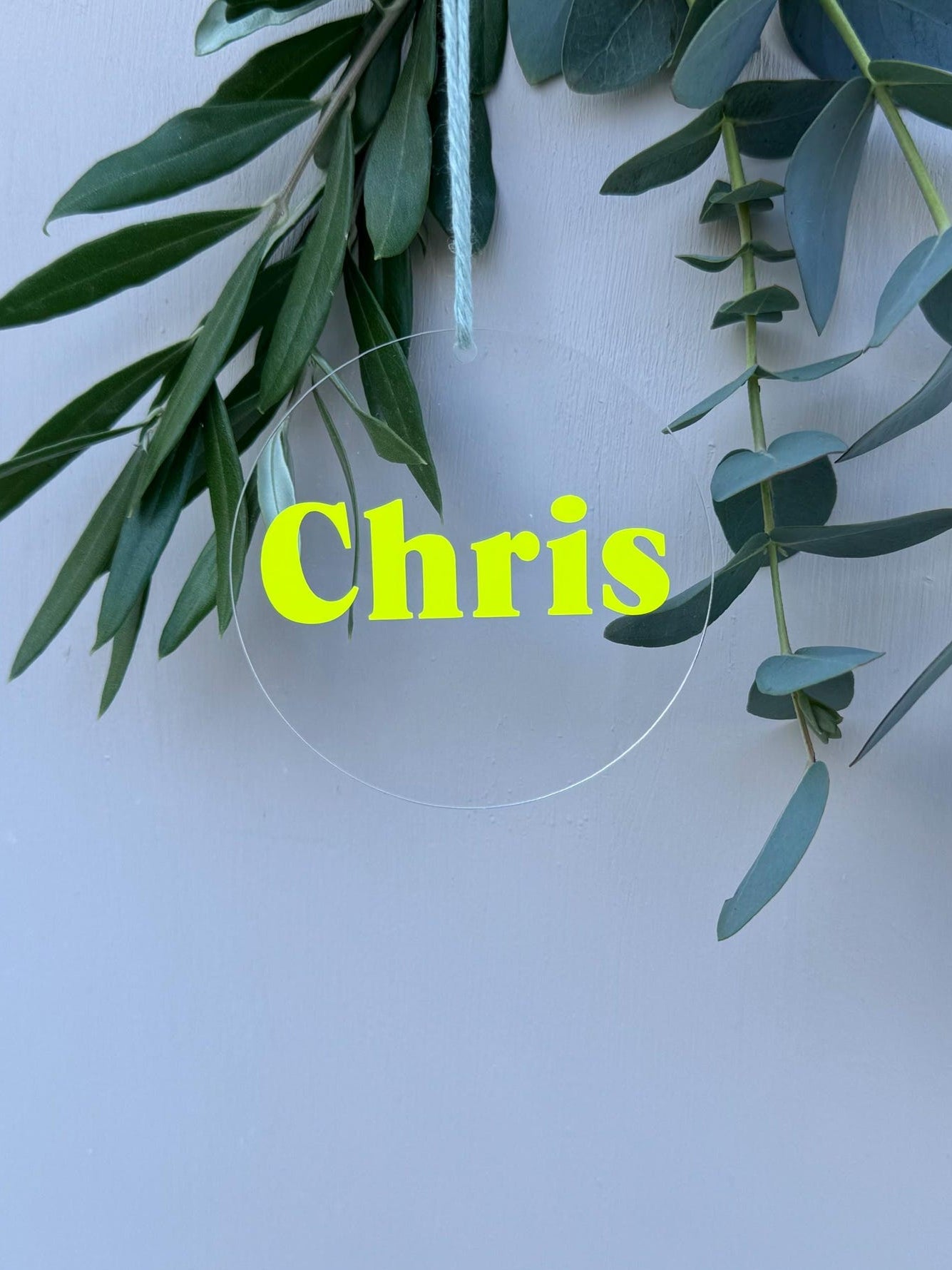 Personalisierter Weihnachtsanhänger bunt - Neon Baumschmuck - Bunter Baumschmuck