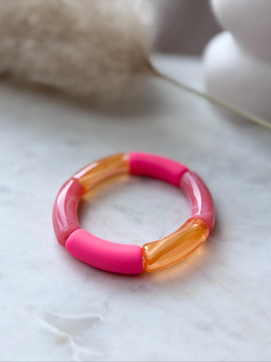 Bunter Armreif - Handgefertigtes Tube Armband für den perfekten Summer Look im Retrostil