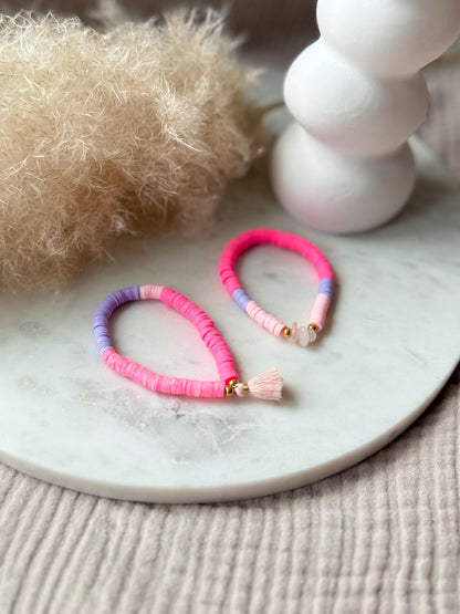 Katsuki Perlenarmband handgefertigt - Buntes Armband mit Quaste