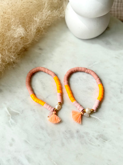 Katsuki Perlenarmband mit Süßwasserperle handgefertigt - Buntes Armband mit Quaste