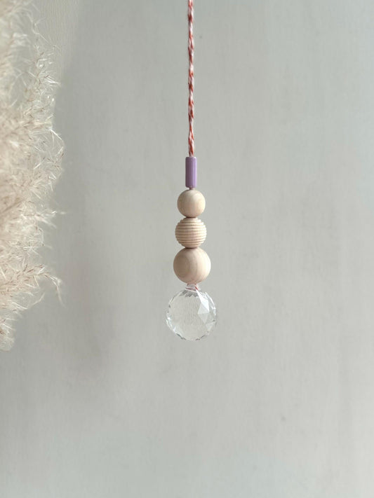 Handgefertigter bunter Sonnenfänger - Suncatcher mit Prisma - Regenbogen Fensterdekoration aus Glas