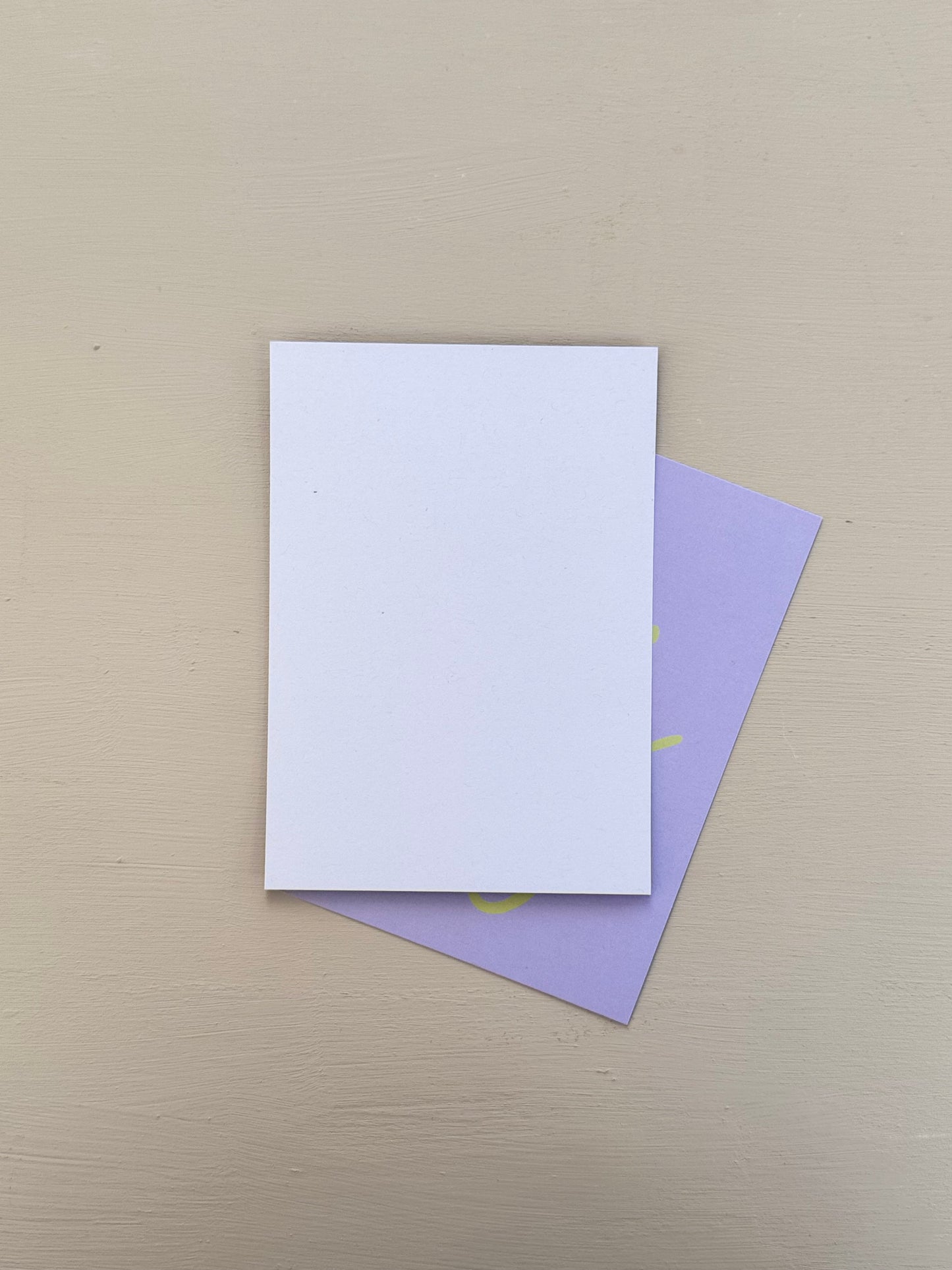 Bunte Designkarte "hej" -  Flieder Grün - Minimalistische Skandi Karte - Moderne Grußkarte