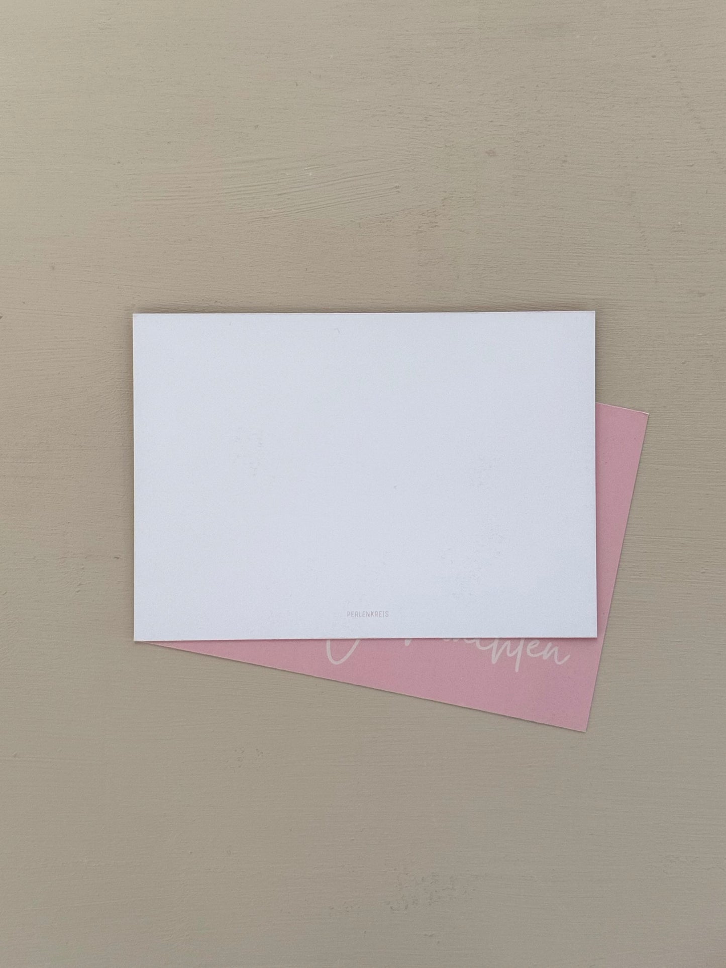 Weihnachtskarte "Frohe Weihnachten" - Rosa Waldgrün - Festliche Grußkarte - Schleife