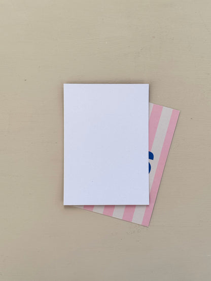 Motivationskarte "Du kannst alles schaffen" - Gestreift Royalblau - Mutmachkarte  - Prüfung