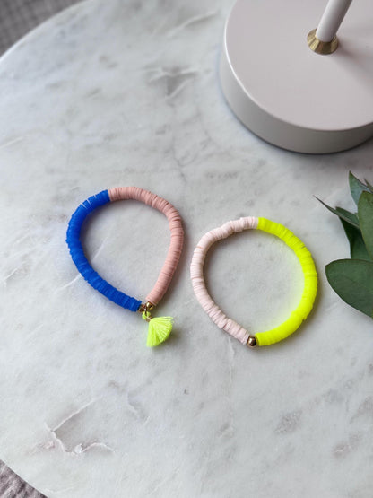 Katsuki Perlenarmband handgefertigt - Buntes Armband mit Quaste